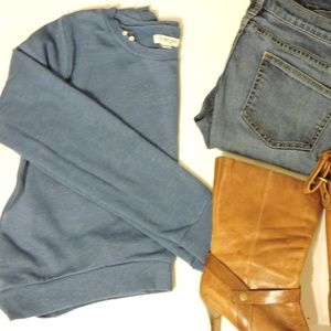 Blue high/lo sweatshirt